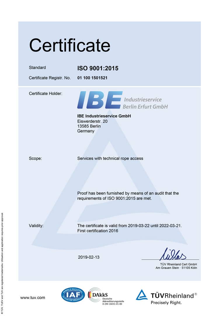 ISO**:9001-2015 Zertifikat (English)